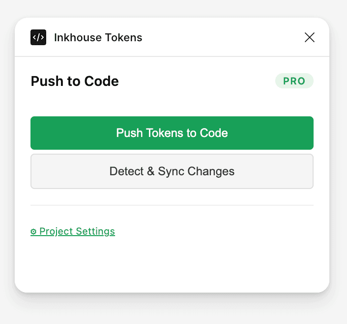 Inkbridge plugin Push to Code panel